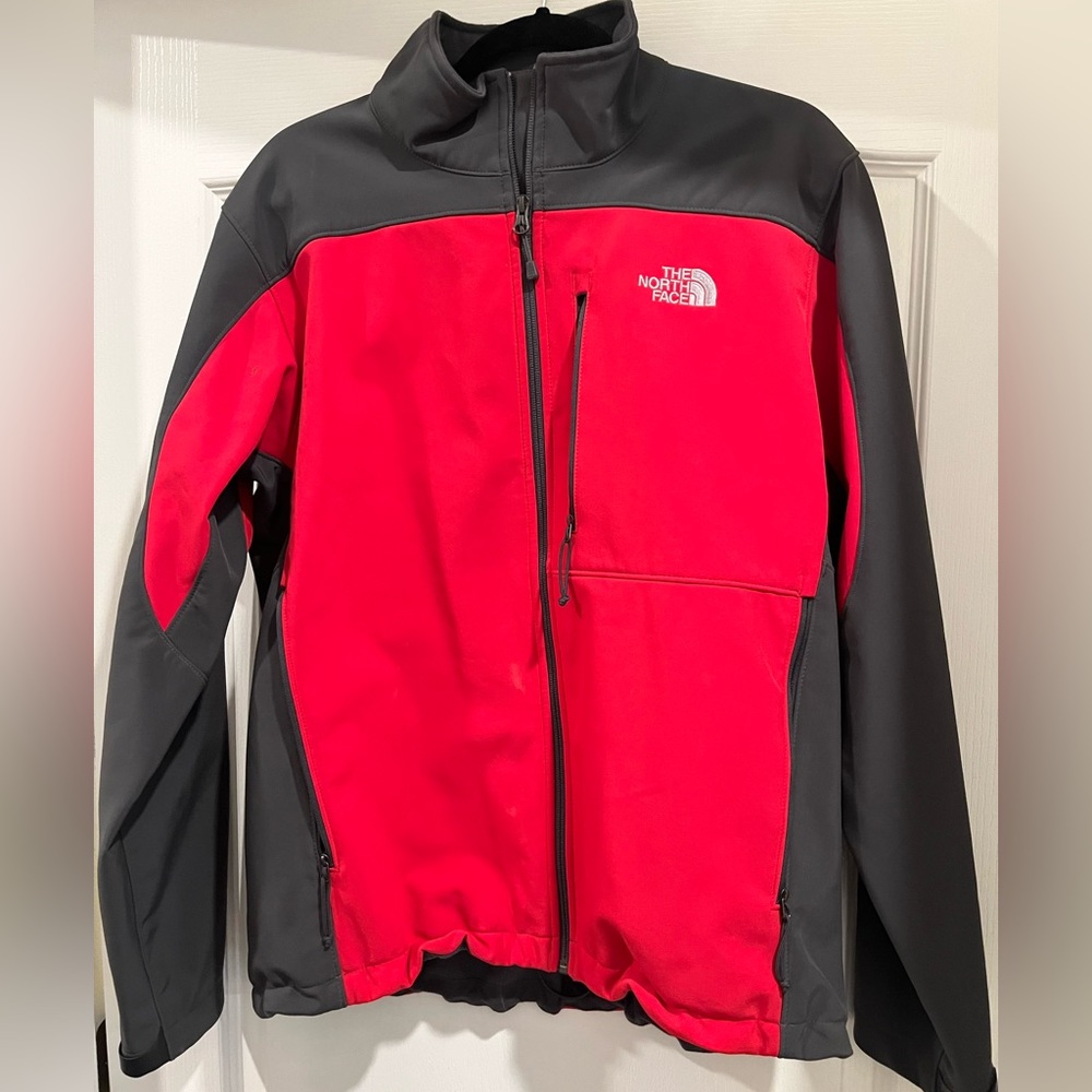 The North Face Men's Apex Bionic Jacket, L, gray and red